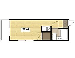 プレアール曙 2階ワンルームの間取り