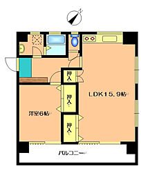 グリーンヒル吉村 5階1LDKの間取り