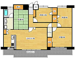 ヴェルディ矢賀弐番館 3階4LDKの間取り