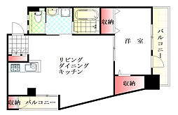 牛田コーポラス　2B 2階1LDKの間取り