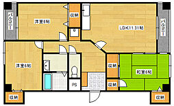 ルネス21 2階3LDKの間取り