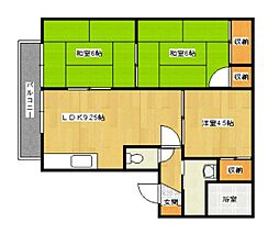 フレグランス瀬戸ハイム 2階3LDKの間取り