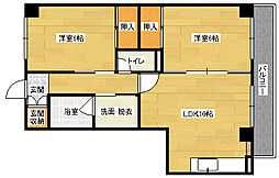 オハイオハイツ 4階2DKの間取り