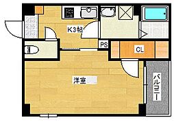 LIFEMENT国泰寺3 1Kの間取図画像