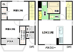 メモリーチェストA棟 1階2LDKの間取り