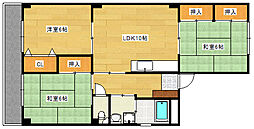 鈴峰ビル 6階3LDKの間取り