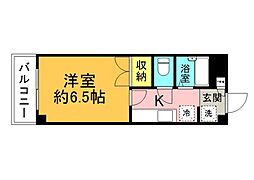 Radiante仁保 1階1Kの間取り