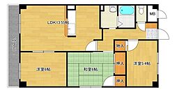 エスポワール21 2階3LDKの間取り