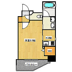 VELOCE　III 9階1Kの間取り