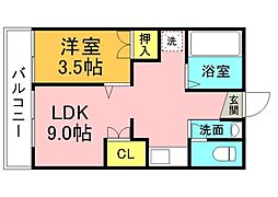 フジビル23 1LDKの間取図画像