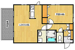 プチ・アンジュ 1階1LDKの間取り