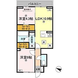 間取図画像 2LDK