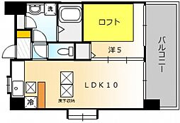 LEGEND YOKOGAWA 2階1LDKの間取り