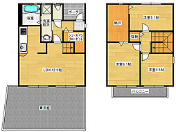 ミュージア田 1階3SLDKの間取り