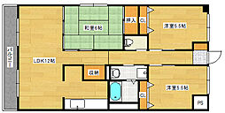 メープルヒル高林 2階3LDKの間取り