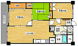 クレスト東雲 7階3LDKの間取り