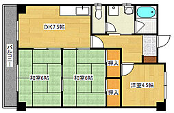 FUKUMI　BLD 4階3DKの間取り