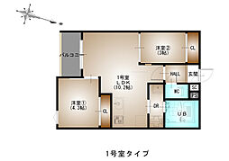 REGALEST-F 矢野東1 201 2階2LDKの間取り