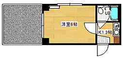 第5光和ビル 1Kの間取図画像