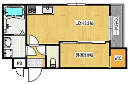 ムーブ古江西町 1LDKの間取図画像