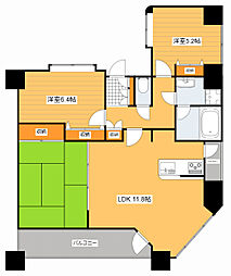 ライオンズマンション舟入本町 3LDKの間取図画像