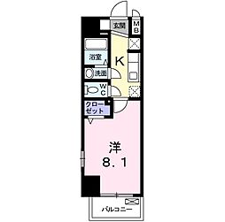 M&K.ホープマンション 1Kの間取図画像