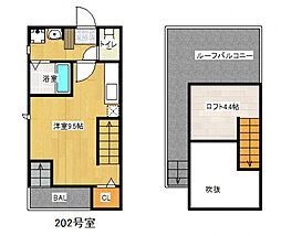 メゾネティックセレクト2 ワンルームの間取図画像