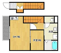 フェアコート安東no.1 1LDKの間取図画像