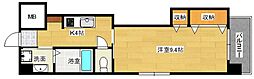 ノーブル縮景園 1Kの間取図画像