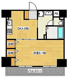 フェリシア西広島駅前 1DKの間取図画像