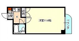 ハイネU 1Kの間取図画像
