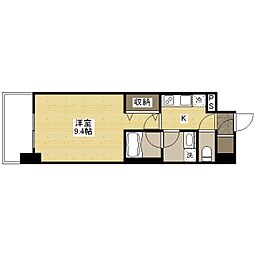 ロータス二葉の里 1Kの間取図画像