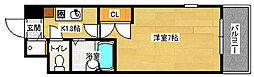 センチュリー皆実 1Kの間取図画像