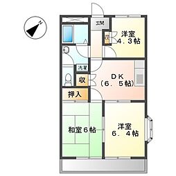 エクセレンス東野 3DKの間取図画像