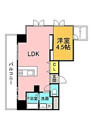 レジェンド南竹屋 1LDKの間取図画像
