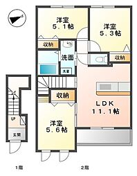 ブリリアント 3LDKの間取図画像