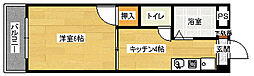ハイム波多野 1Kの間取図画像