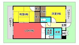 ファミール昭栄 2LDKの間取図画像