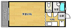 ABODE21 1Kの間取図画像