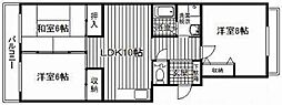 ミリオンハイム東昭和 3LDKの間取図画像