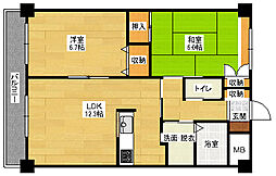 mignonfleursAWA 2LDKの間取図画像
