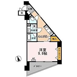 T2FLAT 1Kの間取図画像