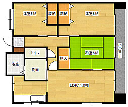 ワイビル 3LDKの間取図画像