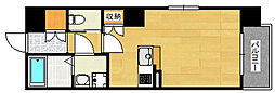 ライトヒルズエキキタ ワンルームの間取図画像