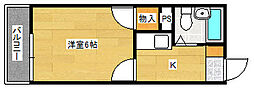 第46東雲ビル 1Kの間取図画像