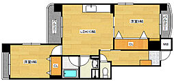 シティハイツ金屋町 2LDKの間取図画像