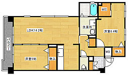 DIOCORTE井口 2LDKの間取図画像