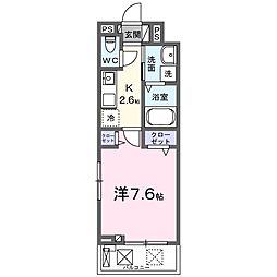 サンリットII 1Kの間取図画像