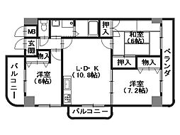 パークヒルズ五番館 3LDKの間取図画像