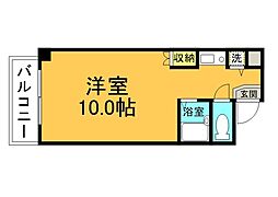 上幟町ビル ワンルームの間取図画像